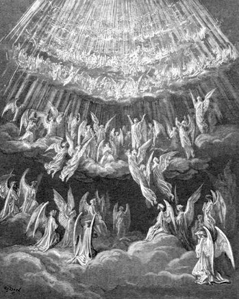Dantes 'Den gudommelige komedie': Paradis. Klassisk illustration af Gustave Doré. 