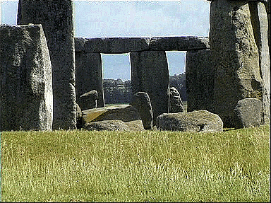 Detalje fra de centrale dele af Stonehenge.