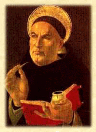 Thomas Aquinas var en af middelalderens mest markante filosoffer. - Følg de forskellige links nederst i tekstfeltet til venstre eller brug menu-knappen.