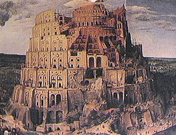 Kunstnerisk opfattelse af Babelstårnet.