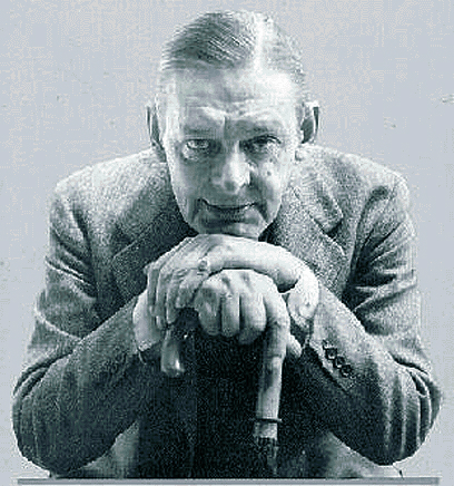 Den amerikansk-engelske digter Thomas Stearns Eliot (1888-1965).