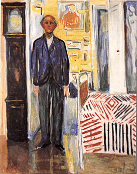 Maleri af Edward Munch. Selvportræt.
